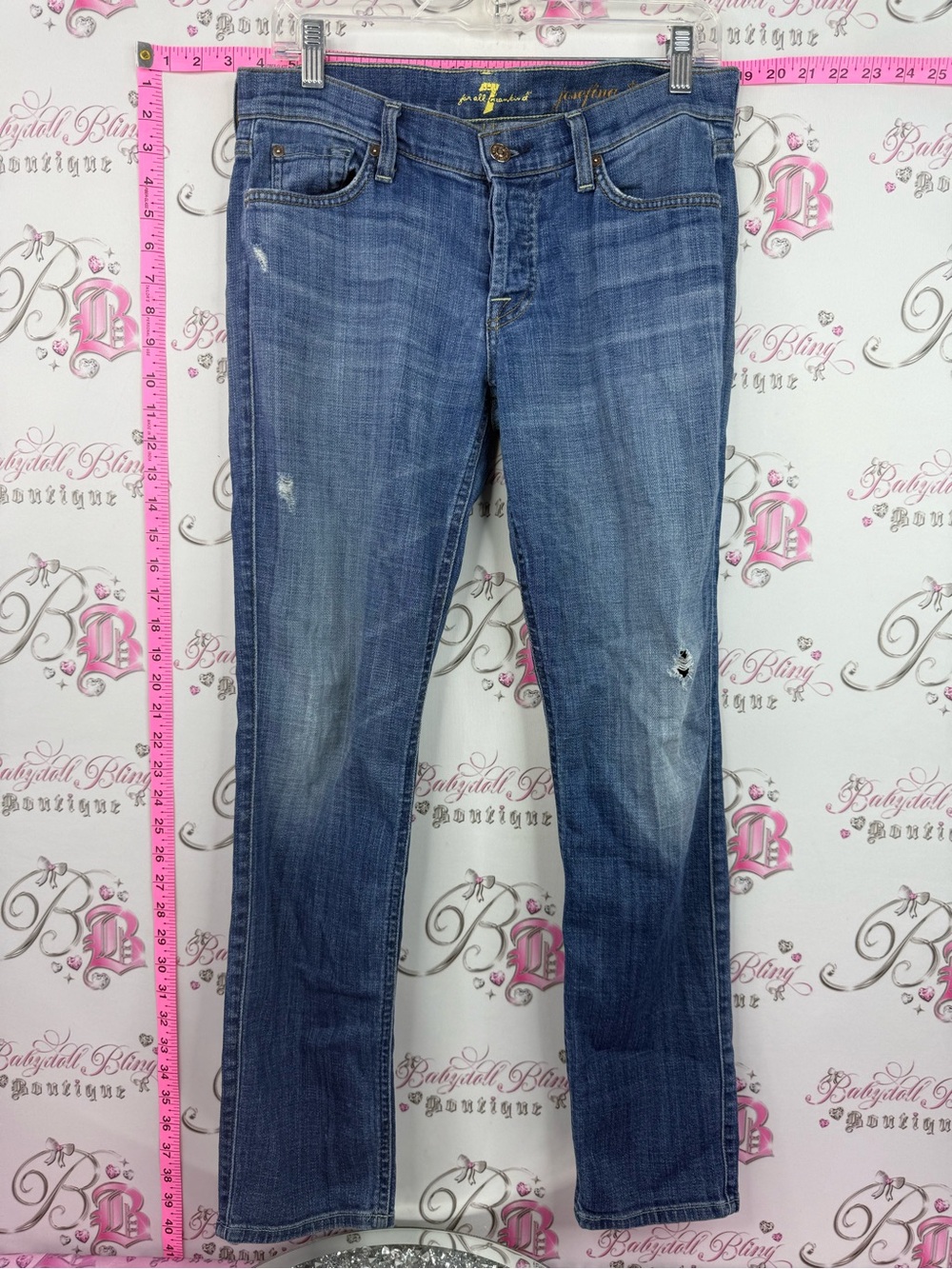7 For All Mankind JOSEFINA Women’s Straight-Leg Jeans - Medium Blue Wash